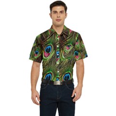 Peacock-army Men s Short Sleeve Pocket Shirt  by nateshop