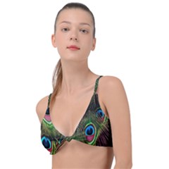 Peacock-army Knot Up Bikini Top