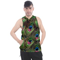 Peacock-army Men s Sleeveless Hoodie by nateshop