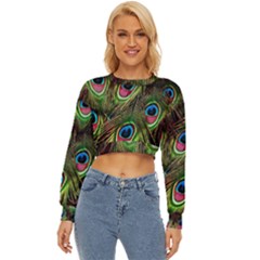 Peacock-army Lightweight Long Sleeve Sweatshirt by nateshop