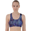 Peacock-feathers-blue Back Weave Sports Bra View1