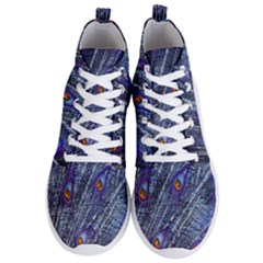 Peacock-feathers-blue Men s Lightweight High Top Sneakers by nateshop