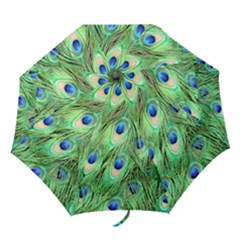 Peacock-green Folding Umbrellas by nateshop