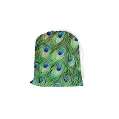 Peacock-green Drawstring Pouch (small) by nateshop