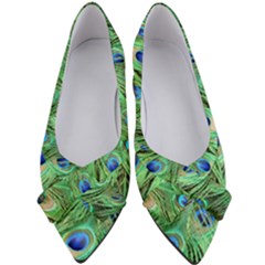 Peacock-green Women s Bow Heels