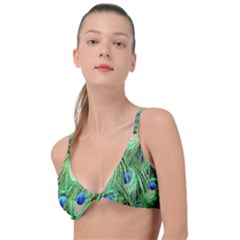 Peacock-green Knot Up Bikini Top