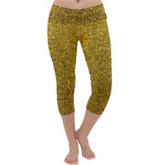 Glitter Capri Yoga Leggings by nateshop