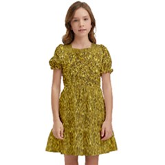 Glitter Kids  Puff Sleeved Dress