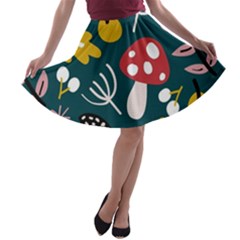 Autumn,mold A-line Skater Skirt by nateshop