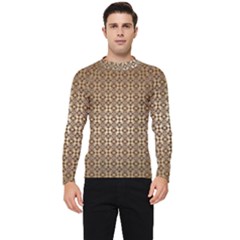 Background-chevron Chocolate Men s Long Sleeve Rash Guard by nateshop