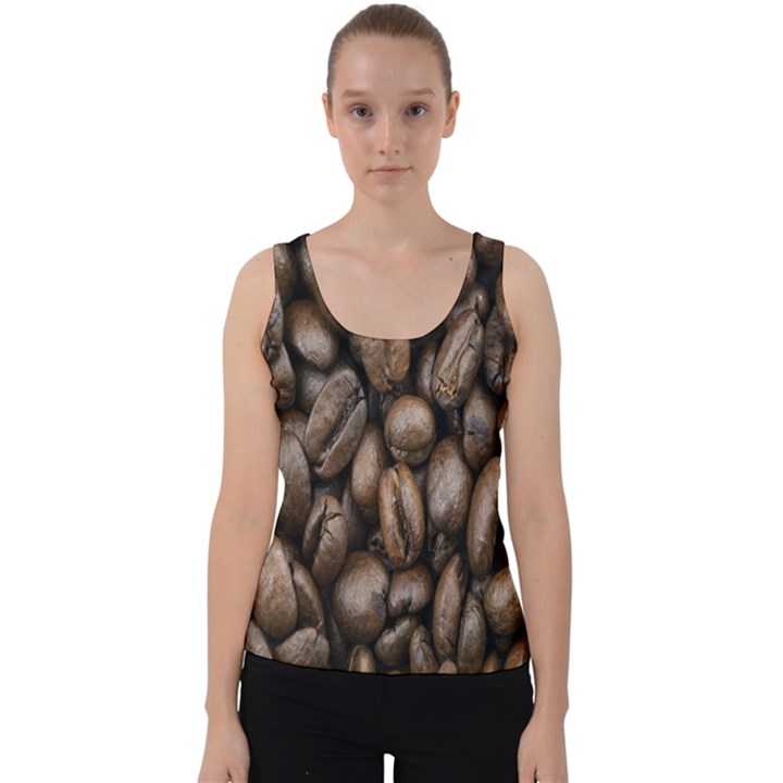 Black Coffe Velvet Tank Top