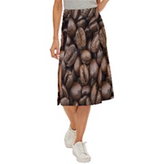 Black Coffe Midi Panel Skirt by nateshop