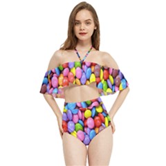 Candy Halter Flowy Bikini Set  by nateshop