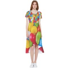 Candy-ball High Low Boho Dress