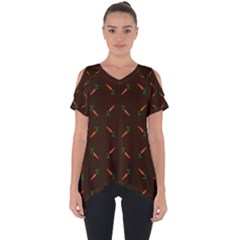 Carrots Cut Out Side Drop Tee by nateshop