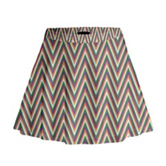 Chevron-gray Mini Flare Skirt by nateshop