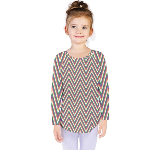 Chevron-gray Kids  Long Sleeve Tee by nateshop