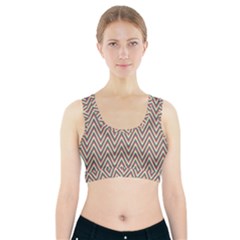 Chevron-gray Sports Bra With Pocket by nateshop