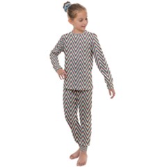 Chevron-gray Kids  Long Sleeve Set  by nateshop