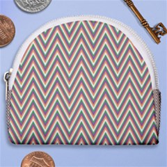 Chevron-gray Horseshoe Style Canvas Pouch by nateshop