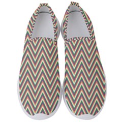 Chevron-gray Men s Slip On Sneakers by nateshop