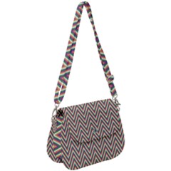 Chevron-gray Saddle Handbag by nateshop