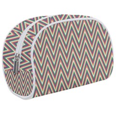 Chevron-gray Make Up Case (medium) by nateshop