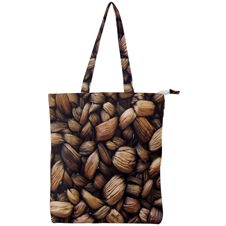 Coffe Double Zip Up Tote Bag