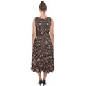 Coffee-beans Midi Tie-Back Chiffon Dress View2