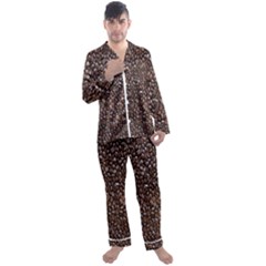 Coffee-beans Men s Long Sleeve Satin Pajamas Set by nateshop