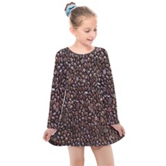 Coffee-beans Kids  Long Sleeve Dress by nateshop