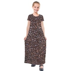 Coffee-beans Kids  Short Sleeve Maxi Dress by nateshop