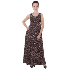 Coffee-beans Empire Waist Velour Maxi Dress by nateshop