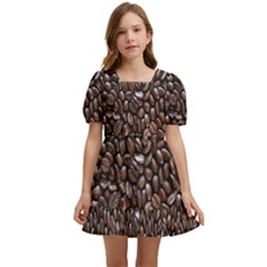 Coffee-beans Kids  Short Sleeve Dolly Dress by nateshop