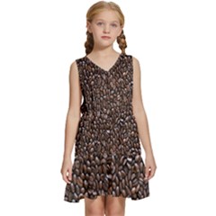 Coffee-beans Kids  Sleeveless Tiered Mini Dress by nateshop