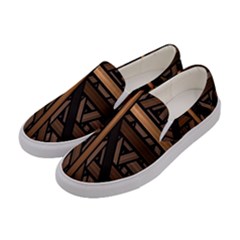 Fractal-dark Women s Canvas Slip Ons by nateshop