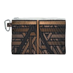 Fractal-dark Canvas Cosmetic Bag (large) by nateshop