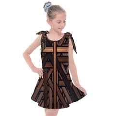 Fractal-dark Kids  Tie Up Tunic Dress by nateshop