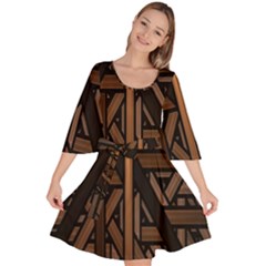 Fractal-dark Velour Kimono Dress by nateshop