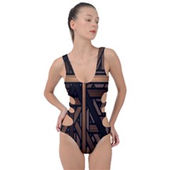 Fractal-dark Side Cut Out Swimsuit by nateshop