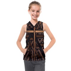 Fractal-dark Kids  Sleeveless Hoodie by nateshop