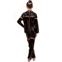 Fractal-dark Kid s Satin Long Sleeve Pajamas Set View2