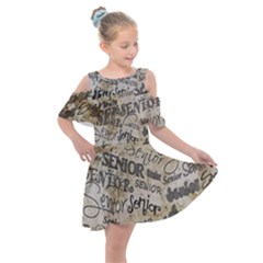 Graduation Kids  Shoulder Cutout Chiffon Dress by nateshop