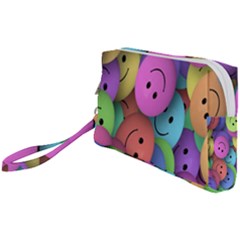 Smilie Wristlet Pouch Bag (small) by nateshop