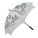 Cartoon Head Talking Drawing Tshrt Golf Umbrellas View2