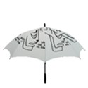 Cartoon Head Talking Drawing Tshrt Golf Umbrellas View3