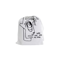 Cartoon Head Talking Drawing Tshrt Drawstring Pouch (small) by dflcprintsclothing