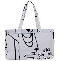 Cartoon Head Talking Drawing Tshrt Canvas Work Bag by dflcprintsclothing