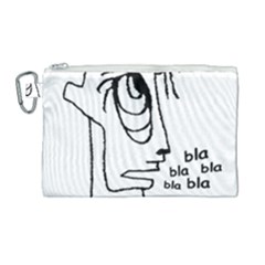 Cartoon Head Talking Drawing Tshrt Canvas Cosmetic Bag (large) by dflcprintsclothing