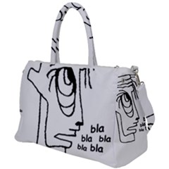 Cartoon Head Talking Drawing Tshrt Duffel Travel Bag by dflcprintsclothing